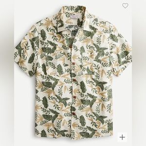 Wallace & Barnes Men’s Short-Sleeve Camp-Collar Shirt in Poolside Print - Size L